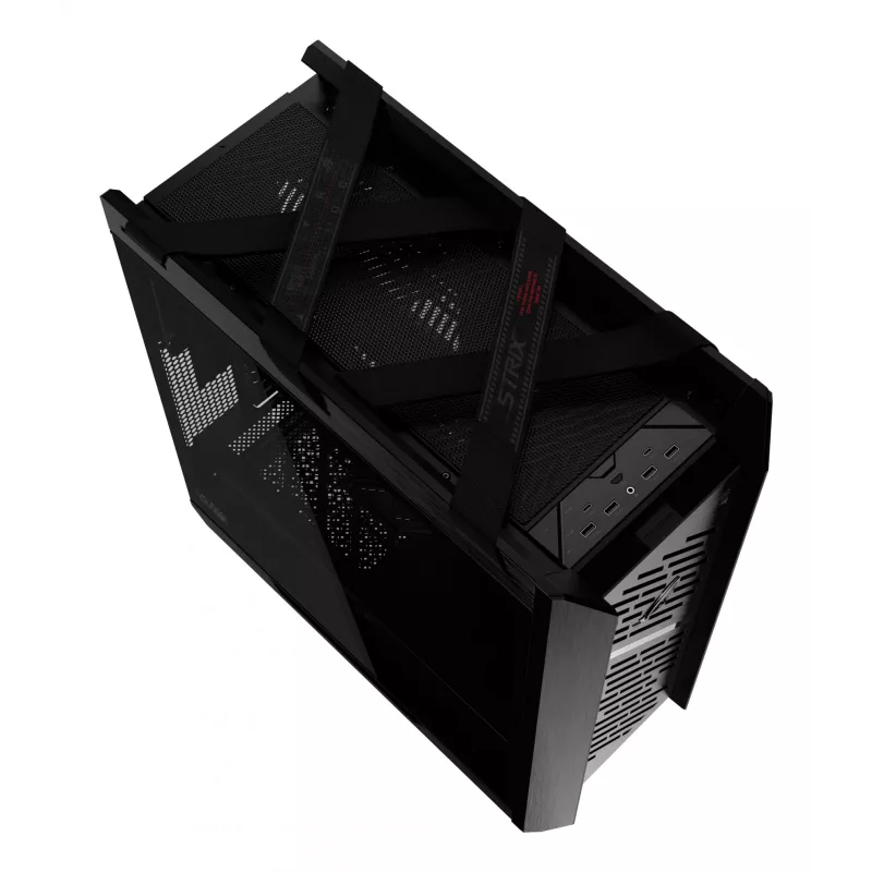 PC korpusas ASUS ROG Strix Helios II Midi Tower – ATX/Midi Tower, grūdintas stiklas, 420mm GPU, 3x140mm priekiniai ventiliatoriai, USB-C