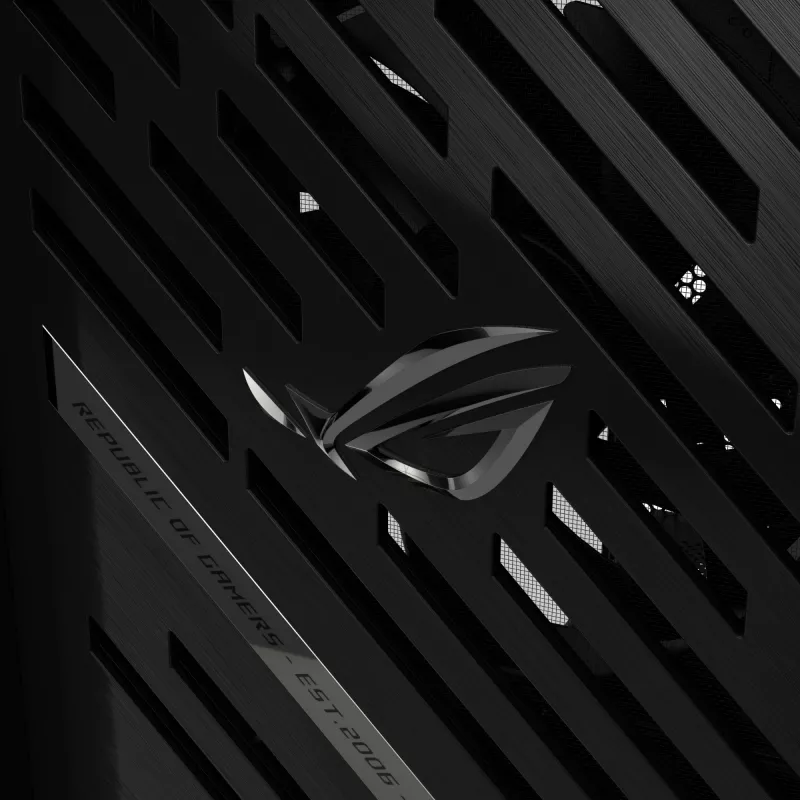 PC korpusas ASUS ROG Strix Helios II Midi Tower – ATX/Midi Tower, grūdintas stiklas, 420mm GPU, 3x140mm priekiniai ventiliatoriai, USB-C