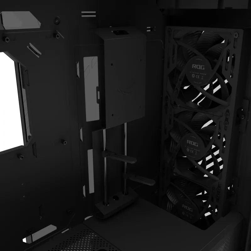 PC korpusas ASUS ROG Strix Helios II Midi Tower – ATX/Midi Tower, grūdintas stiklas, 420mm GPU, 3x140mm priekiniai ventiliatoriai, USB-C