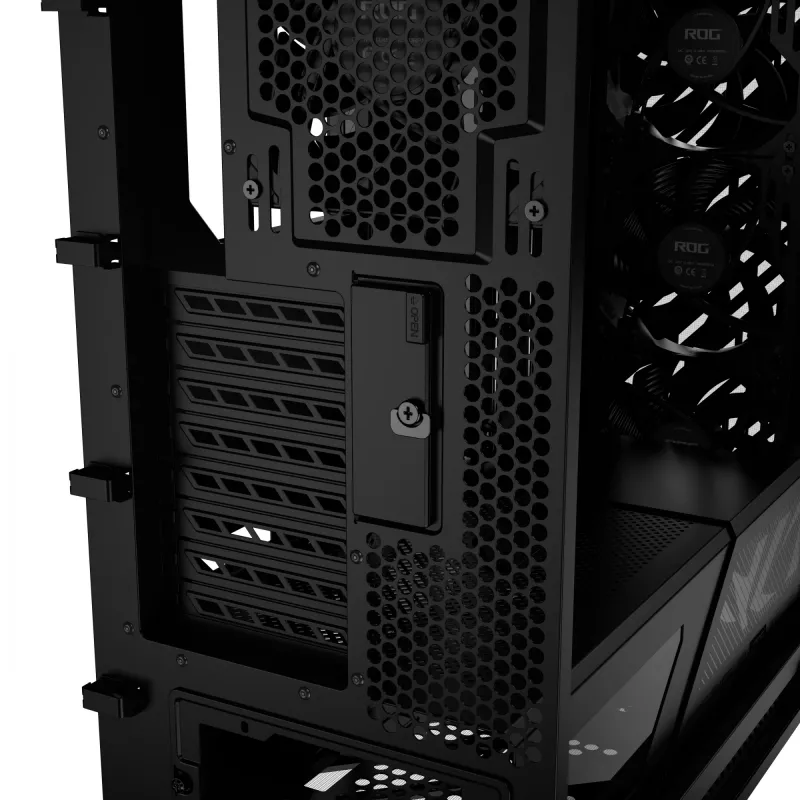 PC korpusas ASUS ROG Strix Helios II Midi Tower – ATX/Midi Tower, grūdintas stiklas, 420mm GPU, 3x140mm priekiniai ventiliatoriai, USB-C