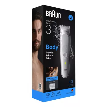 Braun Series 3 BG3530 kūno kirpimo ir skutimo prietaisas, pilka spalva