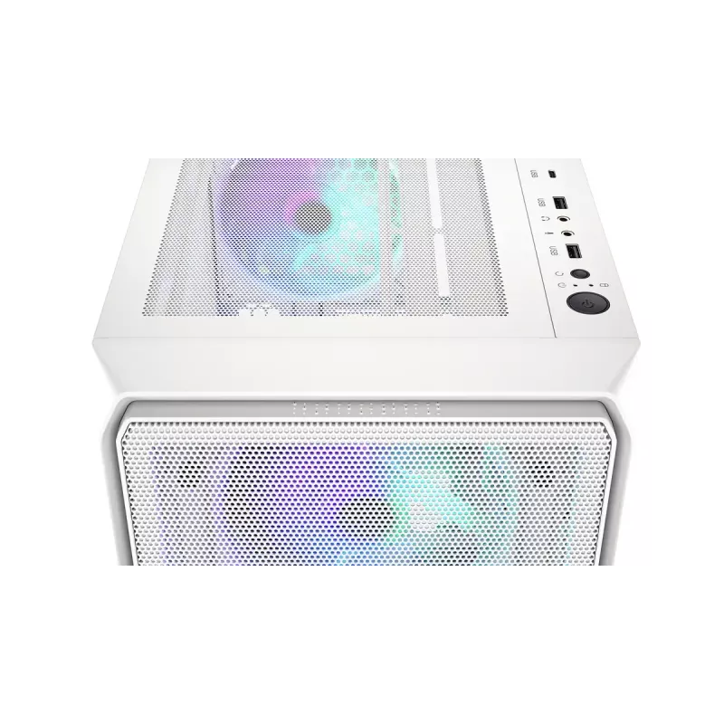 PC korpusas Midi Tower ENDORFY ARX 500 ARGB White – grūdintas stiklas, ATX/Micro-ATX/Mini-ITX, 3x140mm priekyje + 1x140mm gale, 1×3,5 colio + 6×2,5 colio vietos