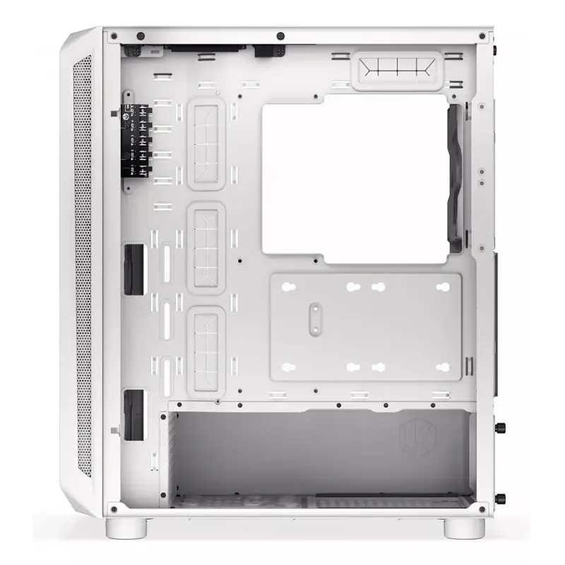 PC korpusas Midi Tower ENDORFY ARX 500 ARGB White – grūdintas stiklas, ATX/Micro-ATX/Mini-ITX, 3x140mm priekyje + 1x140mm gale, 1×3,5 colio + 6×2,5 colio vietos
