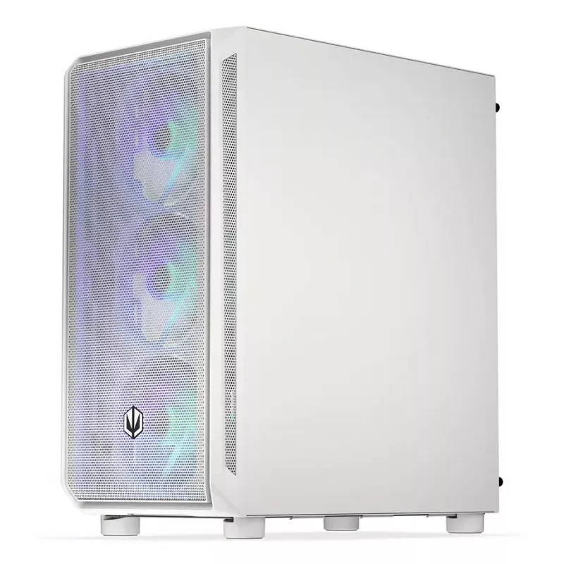 PC korpusas Midi Tower ENDORFY ARX 500 ARGB White – grūdintas stiklas, ATX/Micro-ATX/Mini-ITX, 3x140mm priekyje + 1x140mm gale, 1×3,5 colio + 6×2,5 colio vietos
