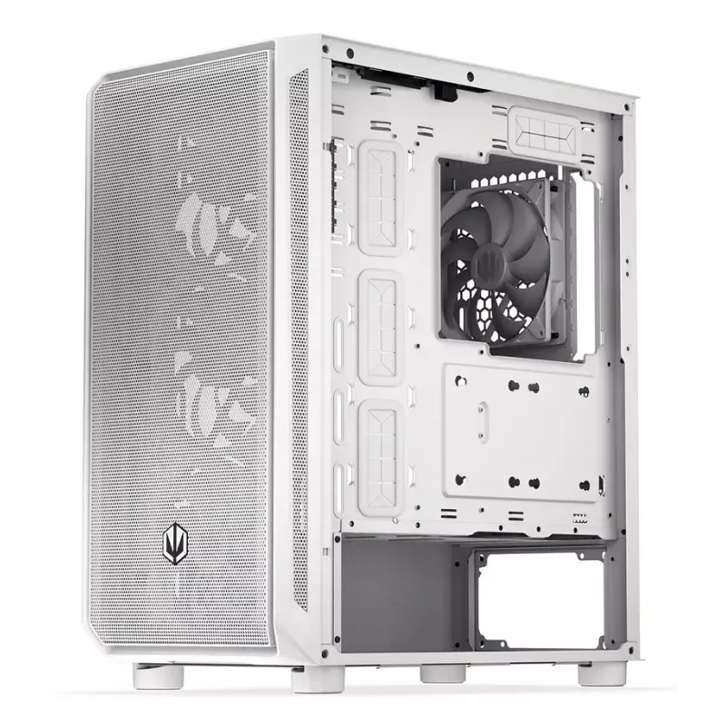 PC korpusas Midi Tower ENDORFY ARX 500 ARGB White – grūdintas stiklas, ATX/Micro-ATX/Mini-ITX, 3x140mm priekyje + 1x140mm gale, 1×3,5 colio + 6×2,5 colio vietos