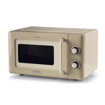 Ariete Vintage Line 3960 Retro mikrobangų krosnelė, 800W, 20L, 3 funkcijos, 5 gaminimo lygiai, laikmatis, smėlio spalvos