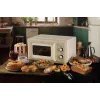 Ariete Vintage Line 3960 Retro mikrobangų krosnelė, 800W, 20L, 3 funkcijos, 5 gaminimo lygiai, laikmatis, smėlio spalvos