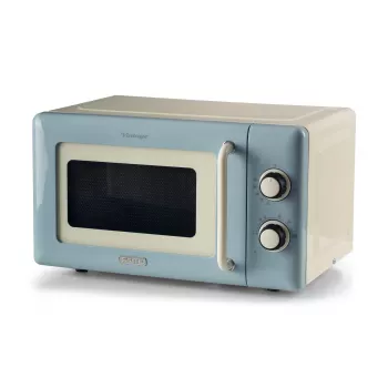Ariete Vintage Line 3960 mikrobangų krosnelė, 800 W, 20 L, 3 funkcijos, 5 gaminimo lygiai, laikmatis, mėlyna
