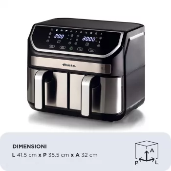 Kepimo be aliejaus krosnelė Ariete 4625/00 9 L 2100 W Juoda Sidabrinė