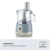 Virtuvinis kombainas ARIETE Vintage Line 1781/05 — 1000 W, 2,1 L dubuo, mėlynas