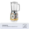 Ariete 583 Positano blenderis 1,5 l stiklinis indas, 4 nerūdijančio plieno peiliai, 4 greičiai + impulsas, 1000 W