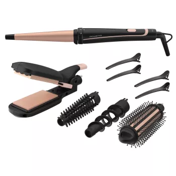 Rowenta Infinite Looks CF4231 Multistyler šiluminis formuotojas, juodas/bronzinis, 1.8 m