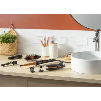 Rowenta Infinite Looks CF4231 Multistyler šiluminis formuotojas, juodas/bronzinis, 1.8 m