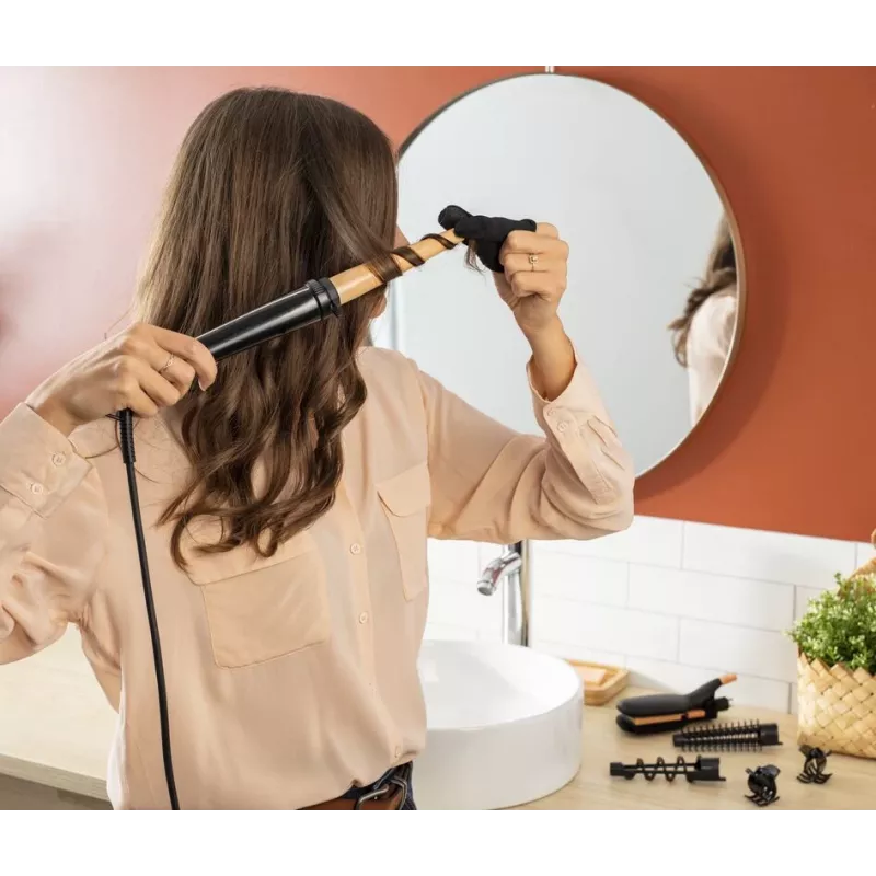 Rowenta Infinite Looks CF4231 Multistyler šiluminis formuotojas, juodas/bronzinis, 1.8 m