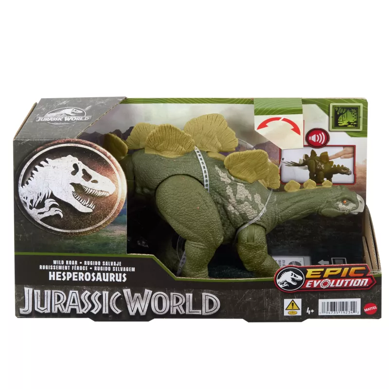 Kolekcinė veiksmo figūrėlė Mattel Jurassic World WILD ROAR Hesperosaurus