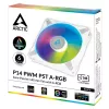 ARCTIC P14 PWM PST A-RGB - Pusiau pasyvus 140 mm korpuso ventiliatorius su skaitmeniniu A-RGB, baltas