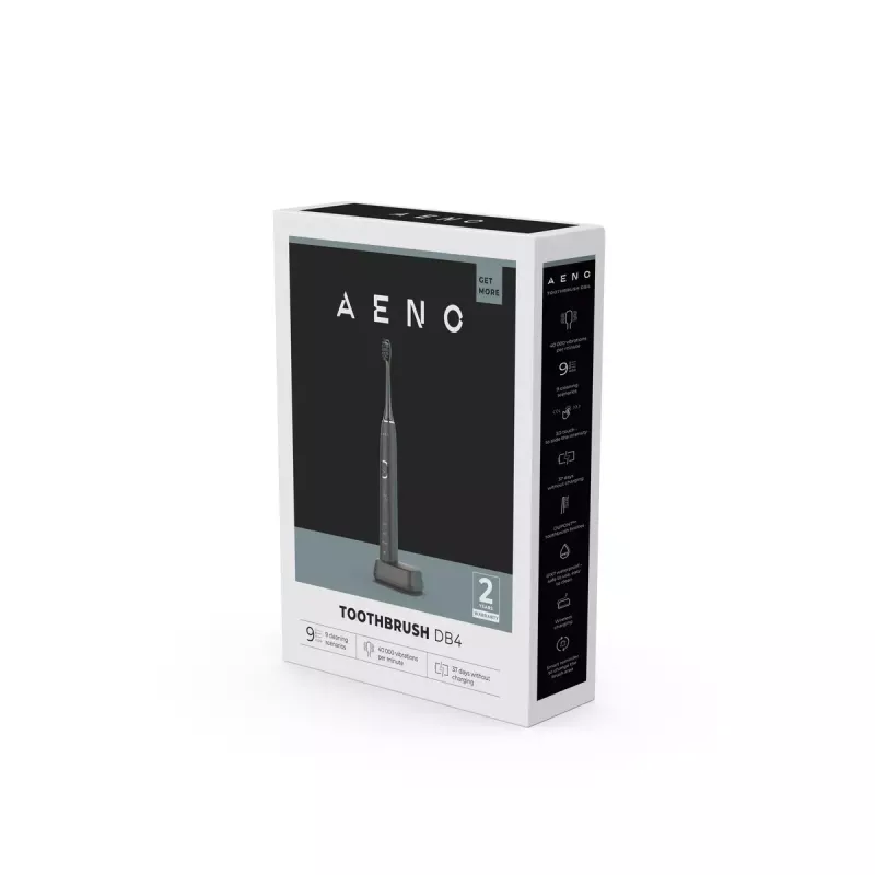 AENO DB4 Juoda – elektrinis dantų šepetėlis su sonine technologija
