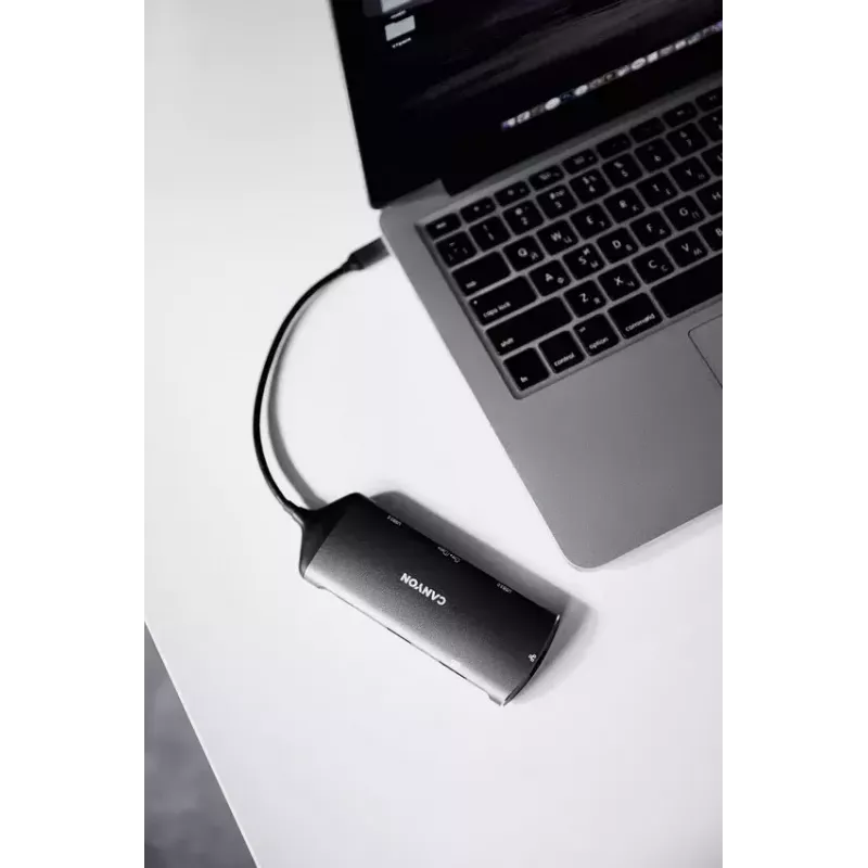 Canyon DS-15 USB 3.2 Gen 1 Type-C pilka 100W Power Delivery Ethernet 1Gbps