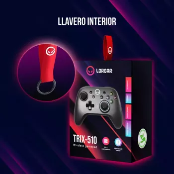 Žaidimų pultas Lorgar LRG-GP510 juodas USB belaidis valdiklis, skirtas Nintendo Switch, PC, PlayStation 3
