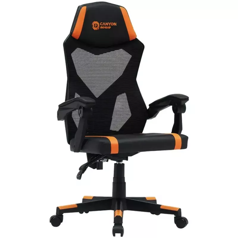 Žaidimų kėdė Canyon Flow MCH01 kieta sėdynė Juoda Oranžinė 120 kg