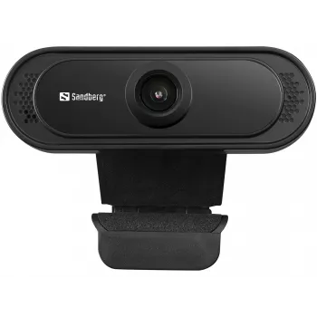 Sandberg USB Webcam 1080P Saver, 2 MP, Full HD, 30 fps, juoda