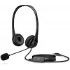 HP Stereo USB G2 ausinės, laidinės, biurui/skambučių centrui, 90 g, juodos