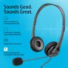 HP Stereo USB G2 ausinės, laidinės, biurui/skambučių centrui, 90 g, juodos