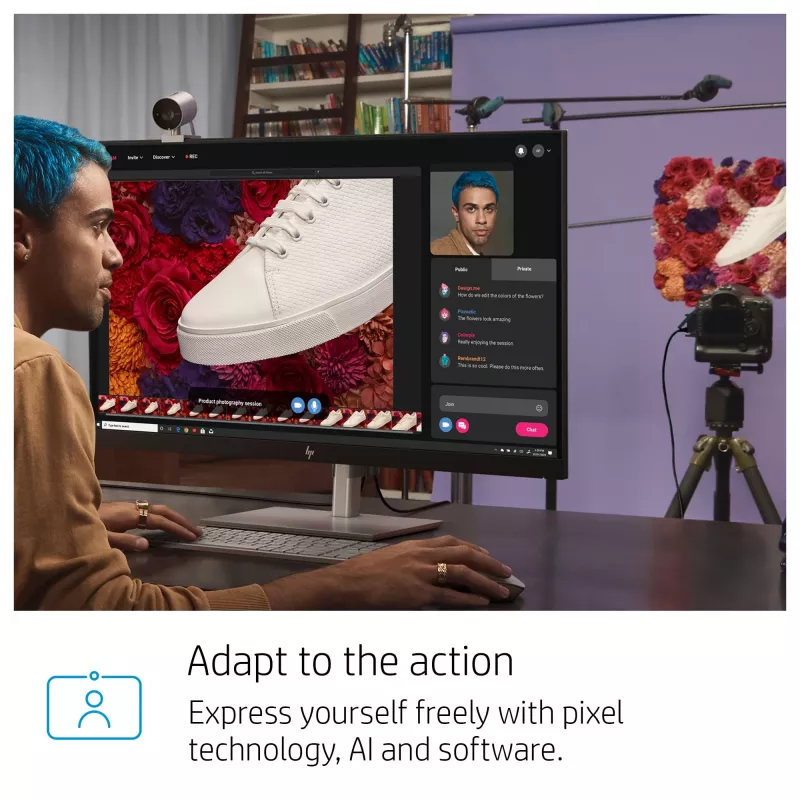 HP 950 4K internetinė kamera, 3840 x 2160 pikselių, Full HD, 30 kadrų per sekundę, automatinis fokusavimas, automatinis apšvietimas