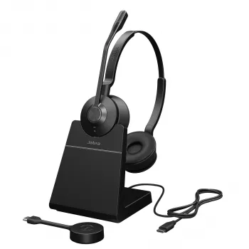 Jabra Engage 55 - USB-C UC Stereo Stovas, belaidis, juodas/titaninis