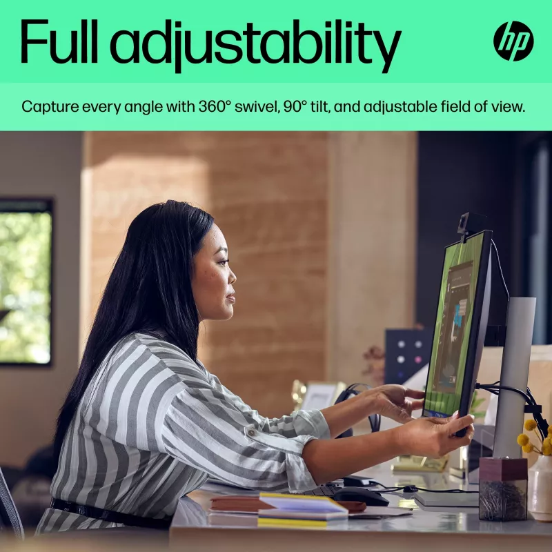 HP 625 FHD Webcam, 4 MP, 1920 x 1080 pikselių, Full HD, verslo, USB, juoda