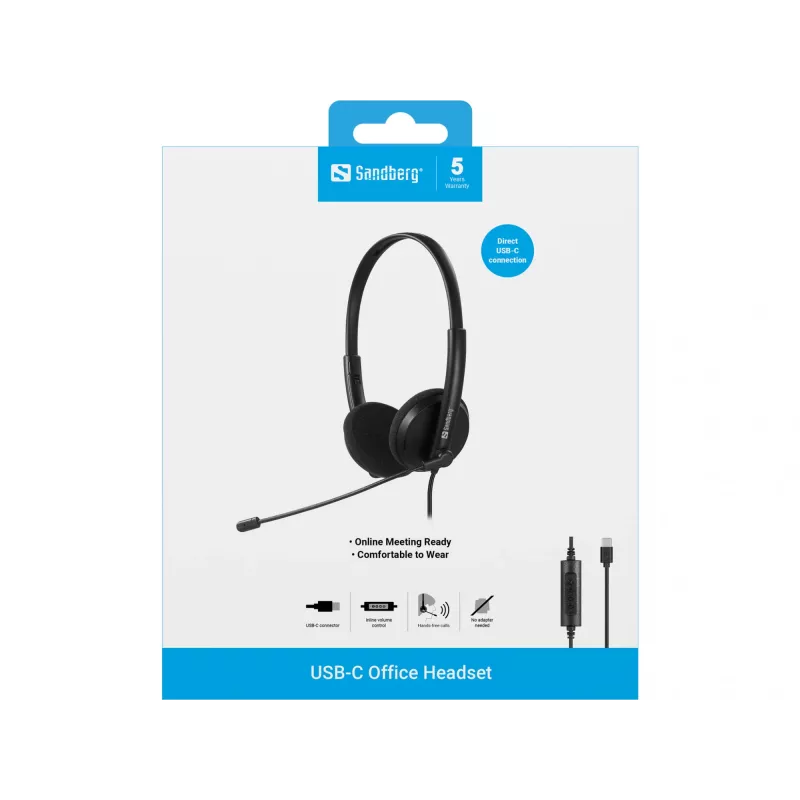 Ausinės Sandberg USB-C Office Headset
