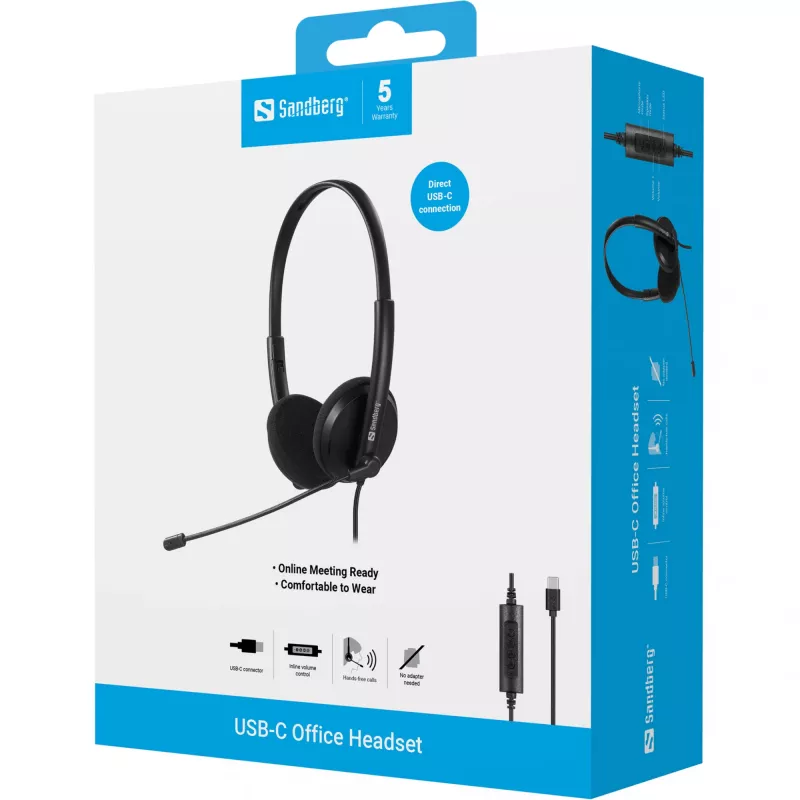 Ausinės Sandberg USB-C Office Headset