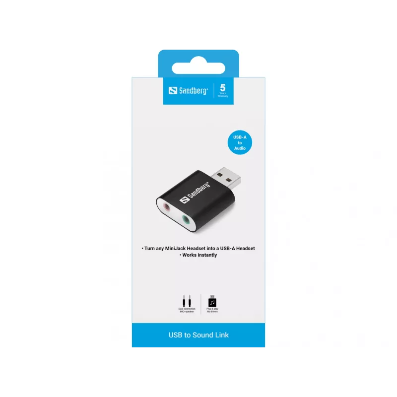 Išorinis USB garso adapteris Sandberg USB to Sound Link
