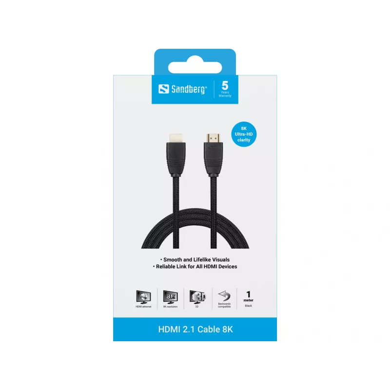 Sandberg HDMI 2.1 laidas 8K, 1 m