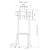 Techly ICA-TR33 sieninis laikiklis reklaminiams ekranams 177,8 cm (70 col.) juodas