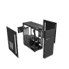 PC korpusas GEMBIRD Fornax 160 Mini Tower — juodas, SPCC, tinka ITX/mATX/ATX, 1×3,5 colio + 3×2,5 colio vietos, 7 išplėtimo lizdai, 445×185×390 mm