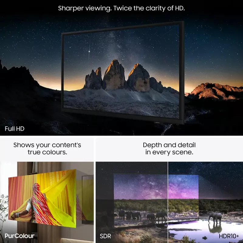LED televizorius Samsung UE32F6000FKXXU 32 colių (81,3 cm) Full HD 1920x1080, Tizen, Wi-Fi, HDR10+, 2×HDMI, 2.0ch, VESA 200×200