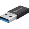 Sandberg USB-C/A DVD įrenginys, juodas, dėklas, staliniam/nešiojamam kompiuteriui, DVD Super Multi DL, USB Type-C, CD-R, CD-ROM, CD-RW, DVD+R DL, DVD-R, DVD-R DL, DVD-RAM, DVD-ROM, DVD-RW