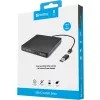Sandberg USB-C/A DVD įrenginys, juodas, dėklas, staliniam/nešiojamam kompiuteriui, DVD Super Multi DL, USB Type-C, CD-R, CD-ROM, CD-RW, DVD+R DL, DVD-R, DVD-R DL, DVD-RAM, DVD-ROM, DVD-RW