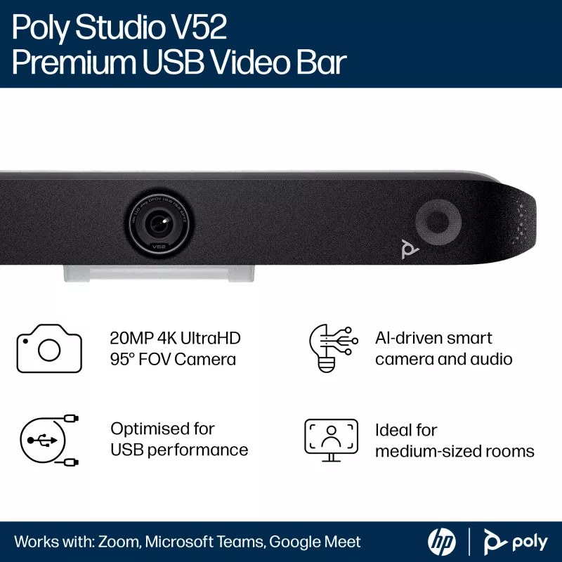 HP Poly Studio V52 USB vaizdo juosta