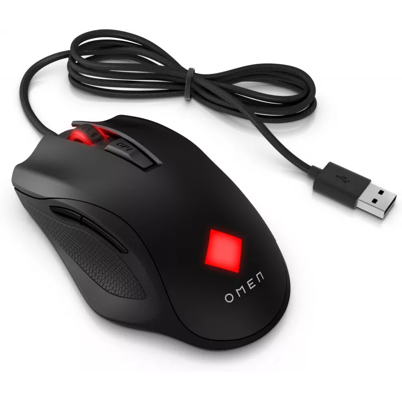 HP OMEN Vector pele, dešinei rankai, IR LED, USB Type-A, 16000 DPI, 1 ms, juoda