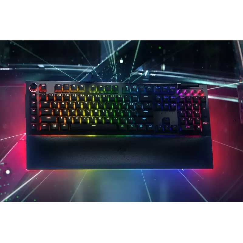 Razer BlackWidow V4 Pro klaviatūra žaidimams USB QWERTY US International juoda mechaninė RGB LED