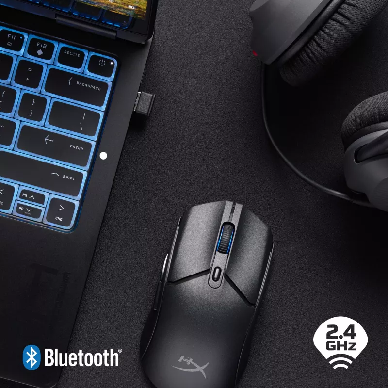 HyperX Pulsefire Haste 2 Core Wls – Belaidė žaidimų pelė (Juoda/Juoda)