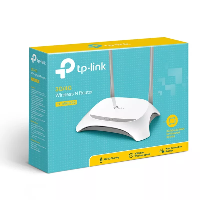 TP-Link TL-MR3420 belaidis maršrutizatorius Fast Ethernet vieno dažnio (2,4 GHz) juoda, balta