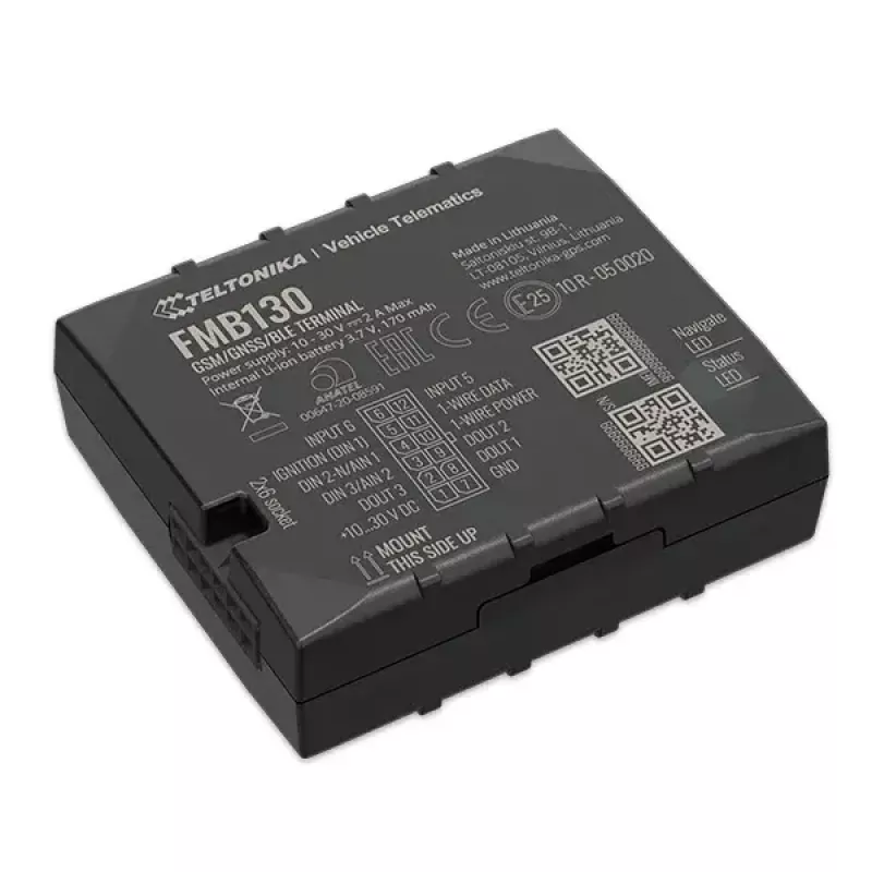 GPS sekiklis Teltonika FMB130 automobiliui Juodas