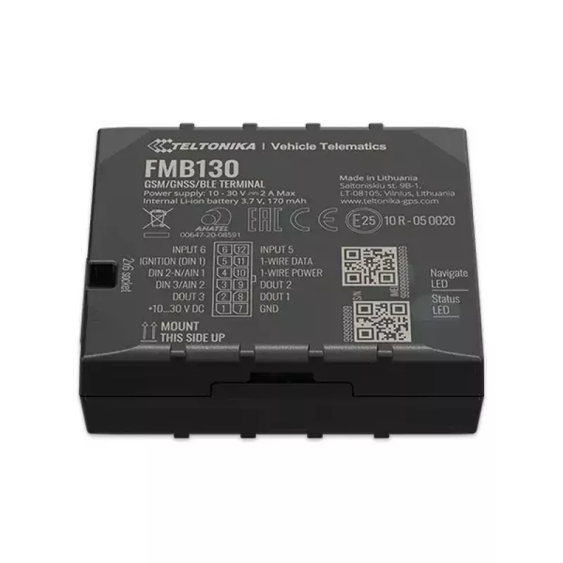 GPS sekiklis Teltonika FMB130 automobiliui Juodas