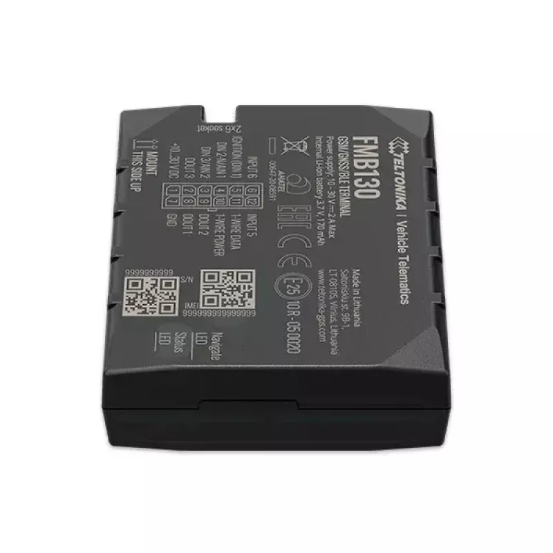 GPS sekiklis Teltonika FMB130 automobiliui Juodas