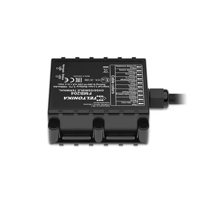 GPS seklys Teltonika FMB204 universalus juodas viena SIM 1800 mAh