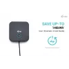 i-tec USB-C HDMI Dual DP dokų stotelė su 100 W įkrovimu