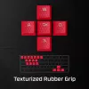 HyperX guminiai klavišų dangteliai - žaidimų aksesuarų rinkinys - Raudoni (US išdėstymas)
